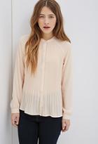 Forever21 Accordion-pleated Raglan Blouse