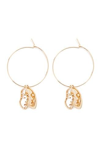 Forever21 Face Hoop Earrings