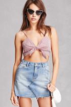 Forever21 Striped Tie-front Bralette