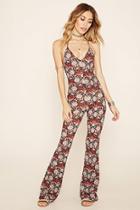 Forever21 Women's  Paisley Print Halter Jumpsuit