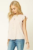 Forever21 Floral Cap-sleeve Top