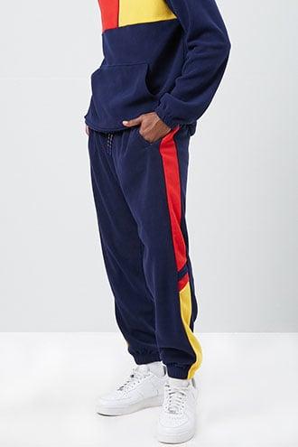 Forever21 Colorblock Fleece Joggers