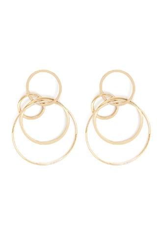 Forever21 Interlock Drop Hoop Earrings