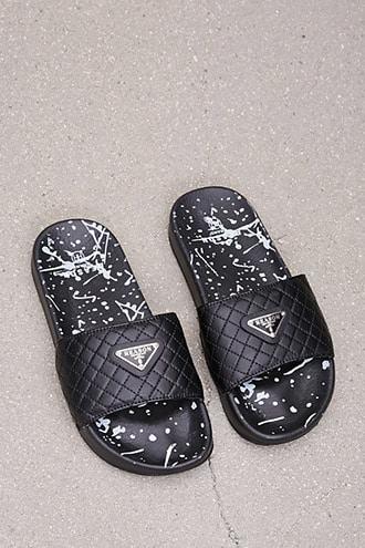 Forever21 Reason Quilted Splatter Slides
