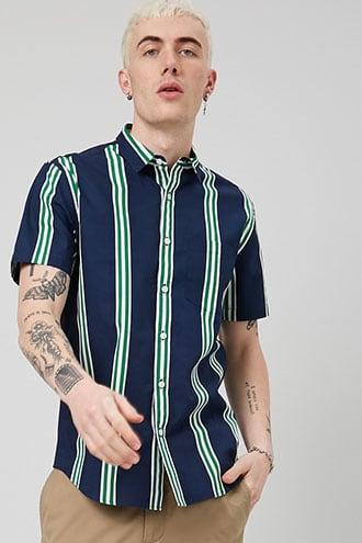 Forever21 Striped Fitted Shirt