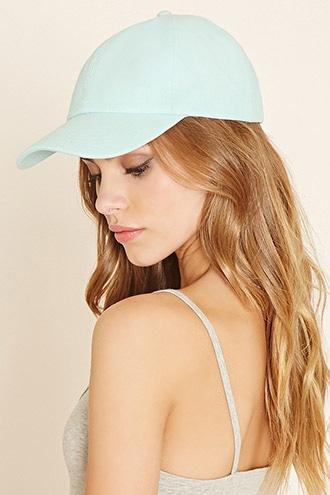 Forever21 Women's  Mint Canvas Baseball Cap