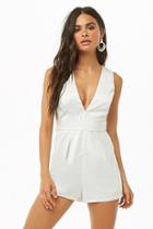 Forever21 Satin Empire Waist Romper