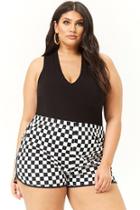 Forever21 Plus Size Checkered Dolphin Shorts