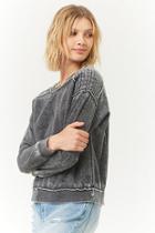 Forever21 Oil Wash Fleece Knit Sweater