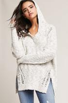 Forever21 Distressed Hooded Sweater