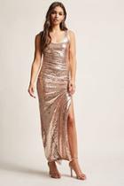 Forever21 Metallic Sequin Maxi Dress