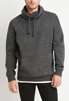 21 Men Heathered Funnel Neck Sweatshirt