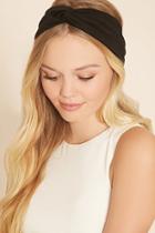 Forever21 Black Stretch Knit Twisted Headwrap