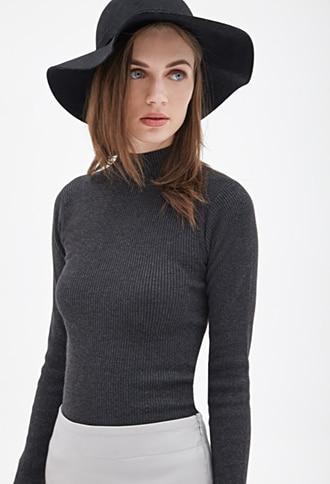 Forever21 Ribbed High-neck Top