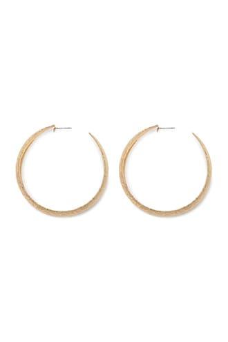 Forever21 Textured Open Hoop Earrings