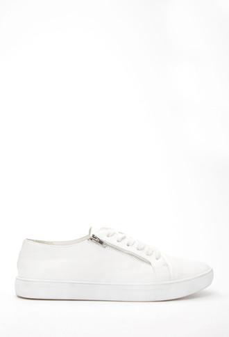Forever21 Faux Leather Zippered Sneakers