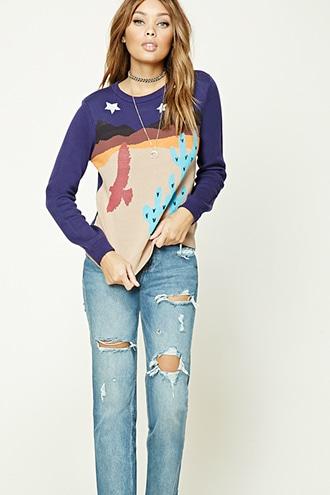 Forever21 Desert Graphic Sweater