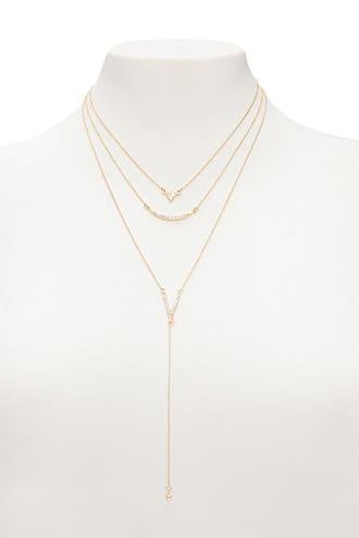 Forever21 Layered Drop-chain Necklace