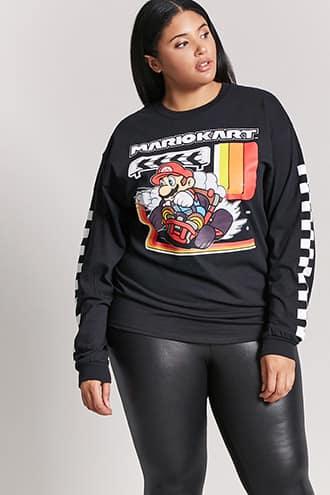 Forever21 Plus Size Mario Kart Graphic Tee