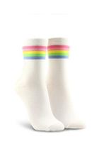 Forever21 Rainbow Striped Crew Socks