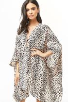 Forever21 Cheetah Print Swim Cover-up Kimono