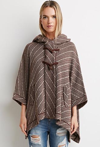 Love21 Hooded Toggle Poncho