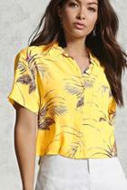 Forever21 Boxy Tropical Print Shirt