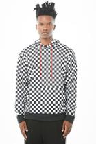 Forever21 French Terry Checkered Pullover Hoodie