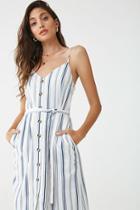 Forever21 Striped Linen-blend Cami Dress