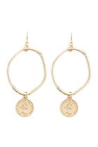 Forever21 Coin Charm Drop Oval Earrings