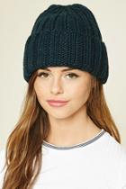 Forever21 Women's  Purl Knit Fold-over Beanie