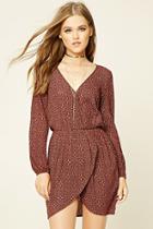 Forever21 Women's  Abstract Print Surplice Dress