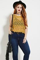 Forever21 Plus Women's  Mustard Plus Size Crochet Top