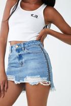 Forever21 Denim Zipper-trim Mini Skirt