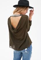 Forever21 Contemporary Beaded-strap Draped Top
