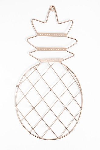 Forever21 Metallic Wired Pineapple-shaped Jewelry Holder