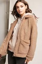Forever21 Faux Shearling Zip-front Jacket