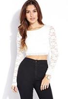 Forever21 Sweet Side Lace Crop Top