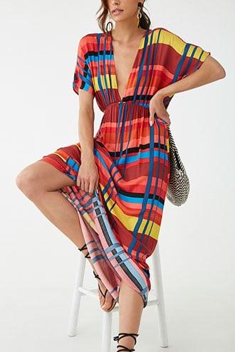Forever21 Variegated Striped Maxi Dress