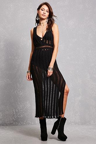 Forever21 Crochet Sheer Maxi Dress