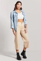 Forever21 Cropped Wide-leg Chino Pants