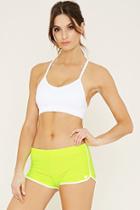 Forever21 Women's  Citron & White Active Dolphin Shorts