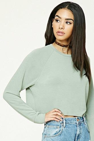 Forever21 Boxy Raw-cut Top