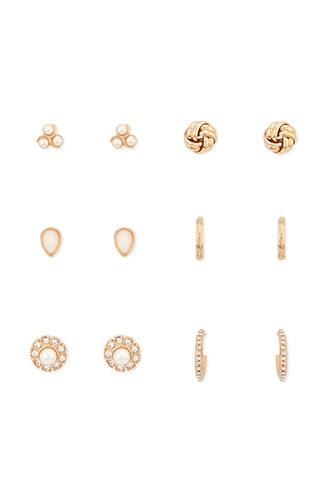 Forever21 Faux Pearl Knotted Stud Set