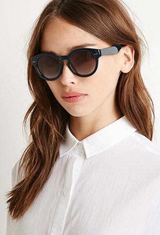 Forever21 Round Sunglasses (blue/brown)