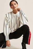 Forever21 Boxy Stripe Balloon-sleeve Sweater
