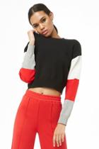 Forever21 Colorblocked Ribbed-trim Sweater