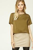 Forever21 Women's  Boxy Satin Top