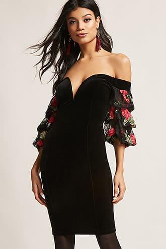 Forever21 Velvet Sweetheart Dress