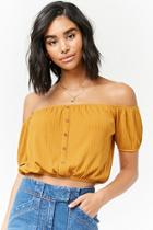 Forever21 Stitch-striped Crop Top